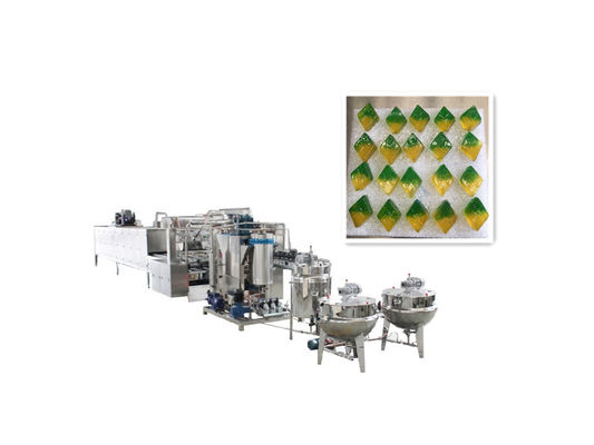 150 kg/h Industrielle harte Süßigkeitsmaschine zur Herstellung von Lollipop-Bärentoffee
