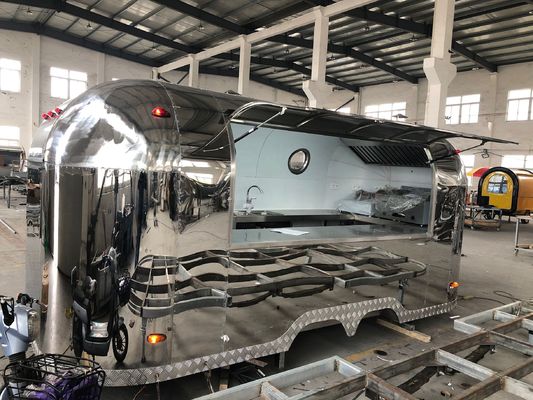 Road Wheel Hotdog Cart Mobile Food Truck Trailer mit und voll ausgestattetem Restaurant