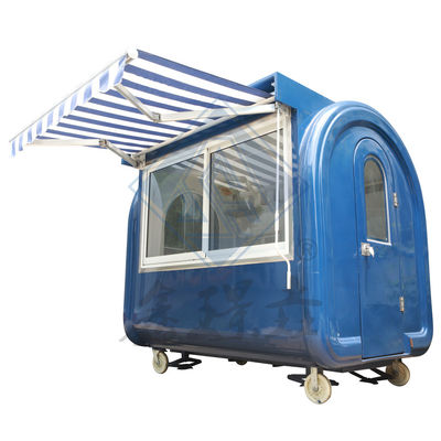 Outdoor Street Vending 3.5M Double Axle Mobile Food Truck mit Baldachin und schönem Design