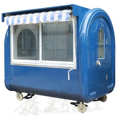 Outdoor Street Vending 3.5M Double Axle Mobile Food Truck mit Baldachin und schönem Design