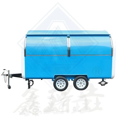 US Standard Truck Mobile Food Cart Kiosk mit Edelstahl und gehärtetem Glas