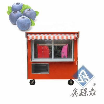 Straßen-Lebensmittelkarren im Freien Leicht zu bewegen Tiefkühlfuttertransportwagen für kleine Pizza