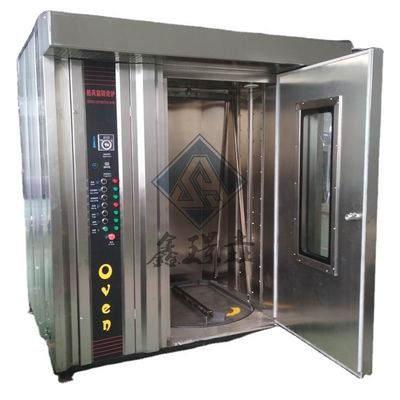 Trolley Rotating Baking Gas 32 Tray Rotary Oven für Backmaschinenfunktion 100kg/h