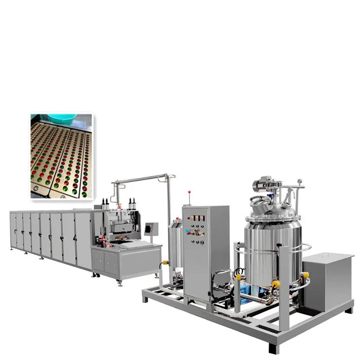 Spannung 380V Süßigkeiten Herstellungslinie Gummy Bear Forming Lollipop Süßigkeiten Maschinen