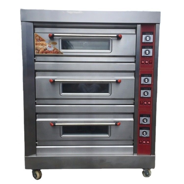 2/3/4/6/9 Behälter Kapazität Gewerbliches Backen Brot Pizza Kuchen Kochen Gas Elektröfen