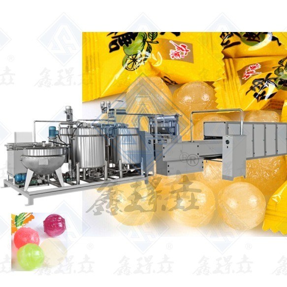 Voll automatische Frucht-Lollipop-Machmaschine in Apfelform Jelly Soft Candy Produktionslinie