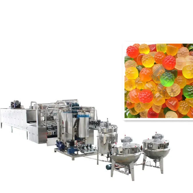 Automatische 150 kg/h Industrie-Lollipop-Süßigkeitenmachmaschine Produktionslinie für Süßigkeiten