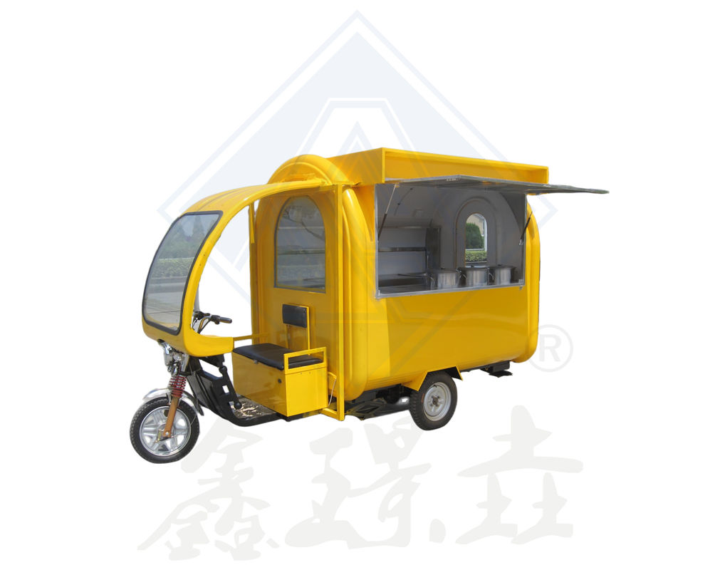 Outdoor Street Vending Food Truck mit Gasgrill auf Galvanisiertem Stahl Motorrad