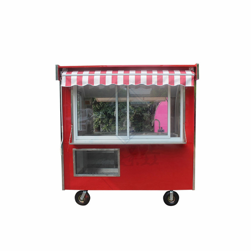 Voll ausgestatteter Lebensmittelwagen 220cm Einzel-Doppelachse Handelsrundmodell mit Baldachin