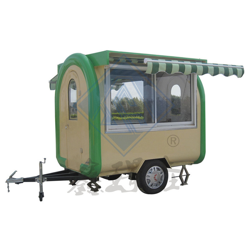 Einzelachsendes, mobiles, rundes Modell, Elektro-Lebensmittelfahrzeug mit Dachdach 3 kW