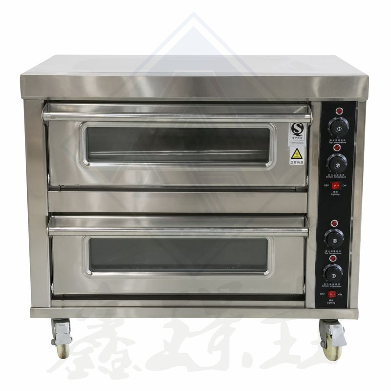 Sojabohnenmaterial 2 Schicht-Deck-Ofen und Mixer-Fahrzeug Pizzaofen für Backgeräte