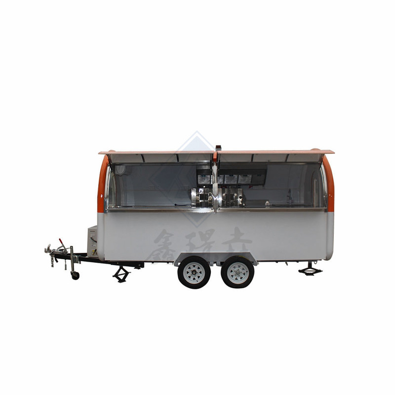 Outdoor Street Vending 450CM mobiler Nahrungsmittelwagen mit Baldachin und Ein-/Doppelachsen
