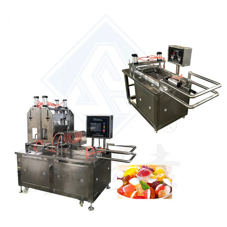 50 kg/h Schöne weiche Lollipop-Machmaschine Automatisches Formen von Shanghai Gummy Bear Candy