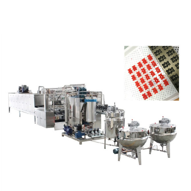 Industrielle 150 kg/h harte Süßigkeitenmachine für Toffee-Süßigkeiten Lollipop-Bär Produktion
