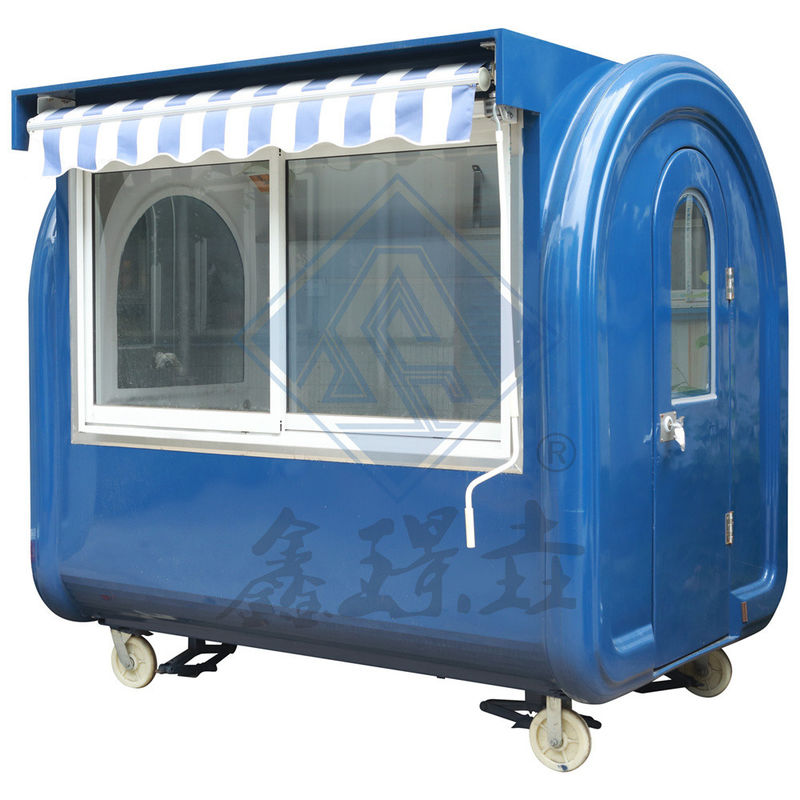 Outdoor Street Vending 3.5M Double Axle Mobile Food Truck mit Baldachin und schönem Design