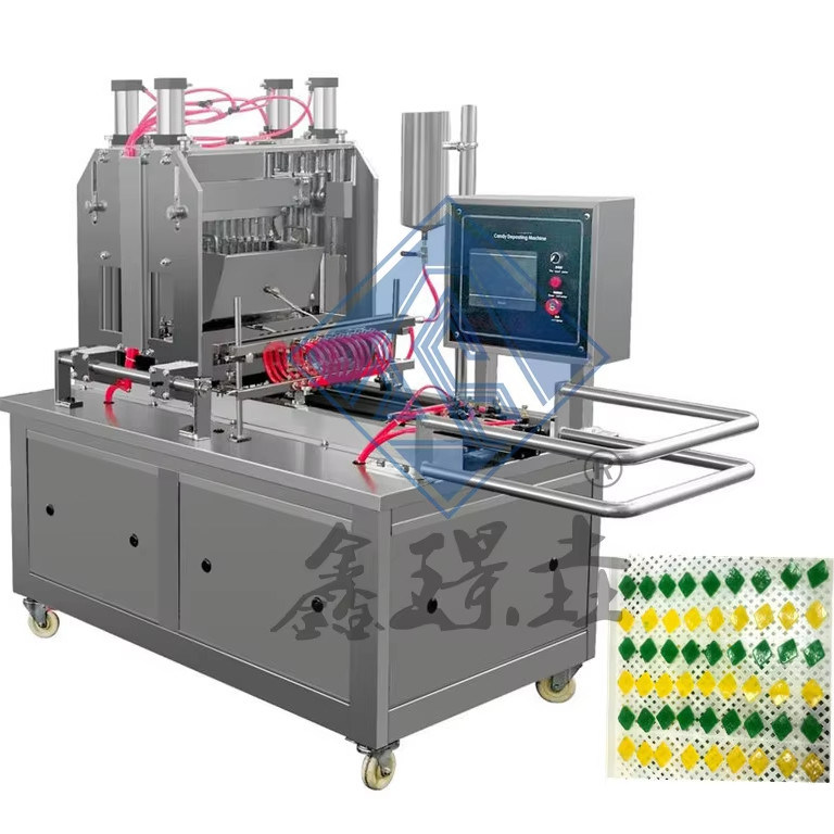 220V Industrie-Schokoladetoffee-Lollipop Gummy Bear-Machmaschine für kleine Unternehmen