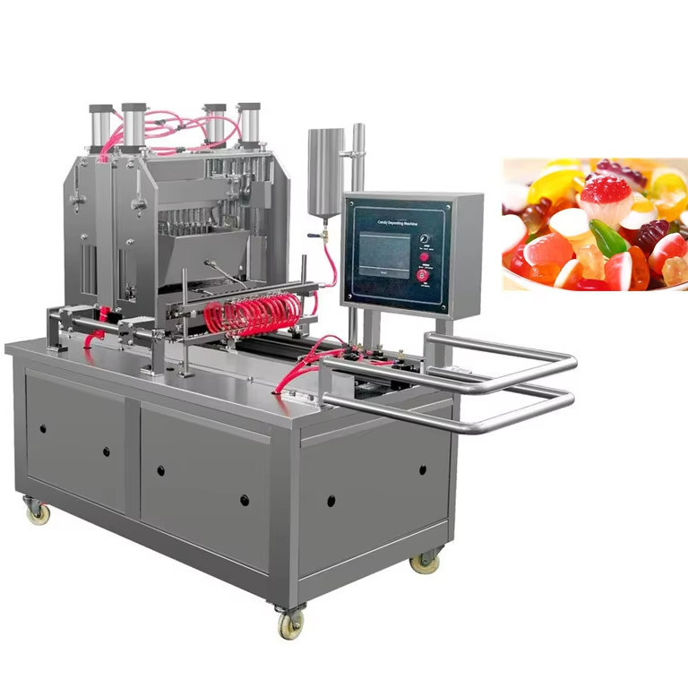 Halbautomatische 50 kg/h Gummy Candy Jelly Machinery für Schokoladen-Toffee-Lollipops